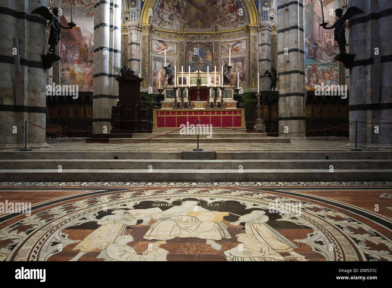 L'Europa, Italia, Toscana, Siena, cattedrale, mosaici del pavimento Foto Stock