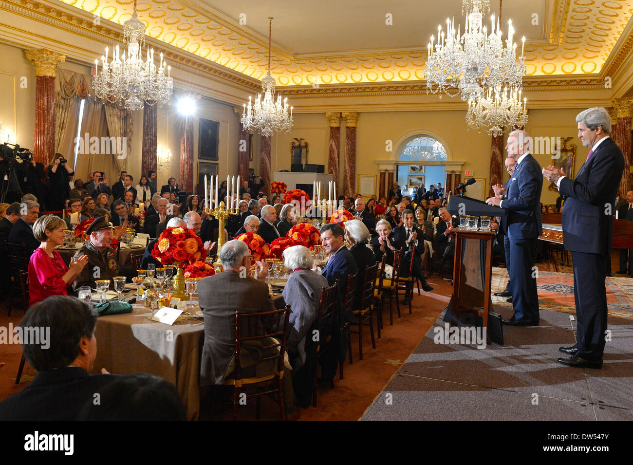 Vice Presidente Biden toast U.S.-Francia Amicizia Foto Stock