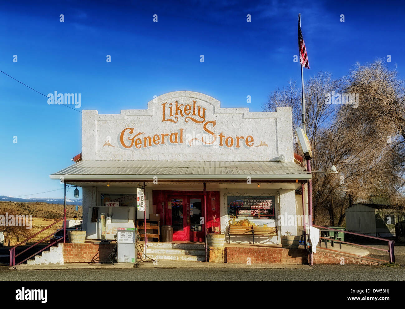 General store california nostalgico di vecchio stile Foto Stock