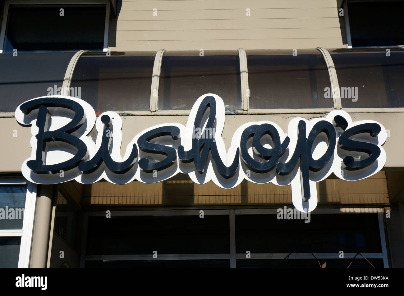 Il vescovo è il ristorante sul 4° Avenue a Kitsilano, Vancouver, BC, Canada Foto Stock