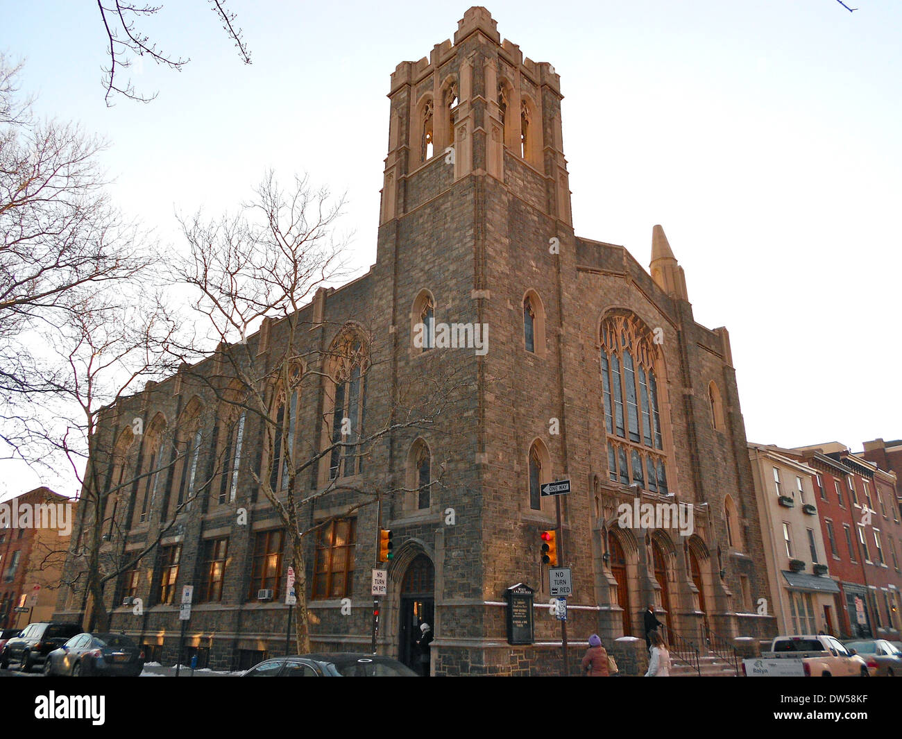 Wesley AME Zion Church elencati sul NRHP su dicembre 1, 1978 1500 Lombard Street in Piazza Rittenhouse quartiere orientale di Foto Stock