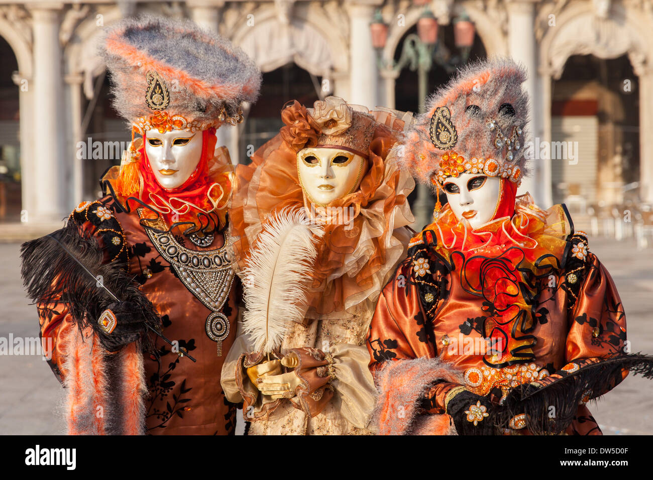 Costumi di maschera al Carnevale di Venezia 2014 Foto Stock