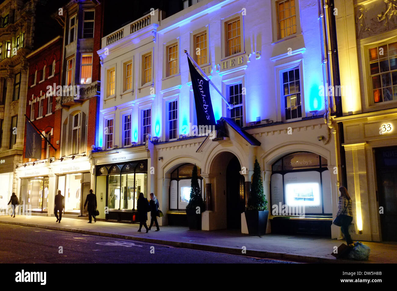 Sotheby's Auction House, Bond Street, Londra Foto Stock