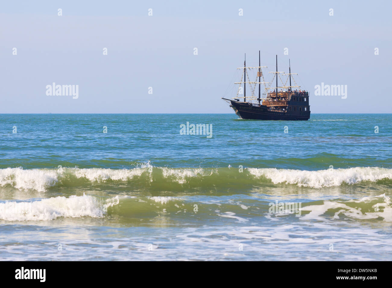 Touristic barca pirata a Florianópolis Foto Stock