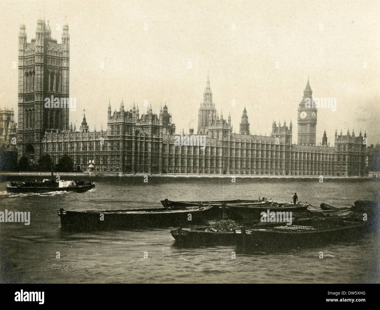 Circa 1920 fotografia della casa del Palazzo del Parlamento a Londra, Inghilterra. Foto Stock