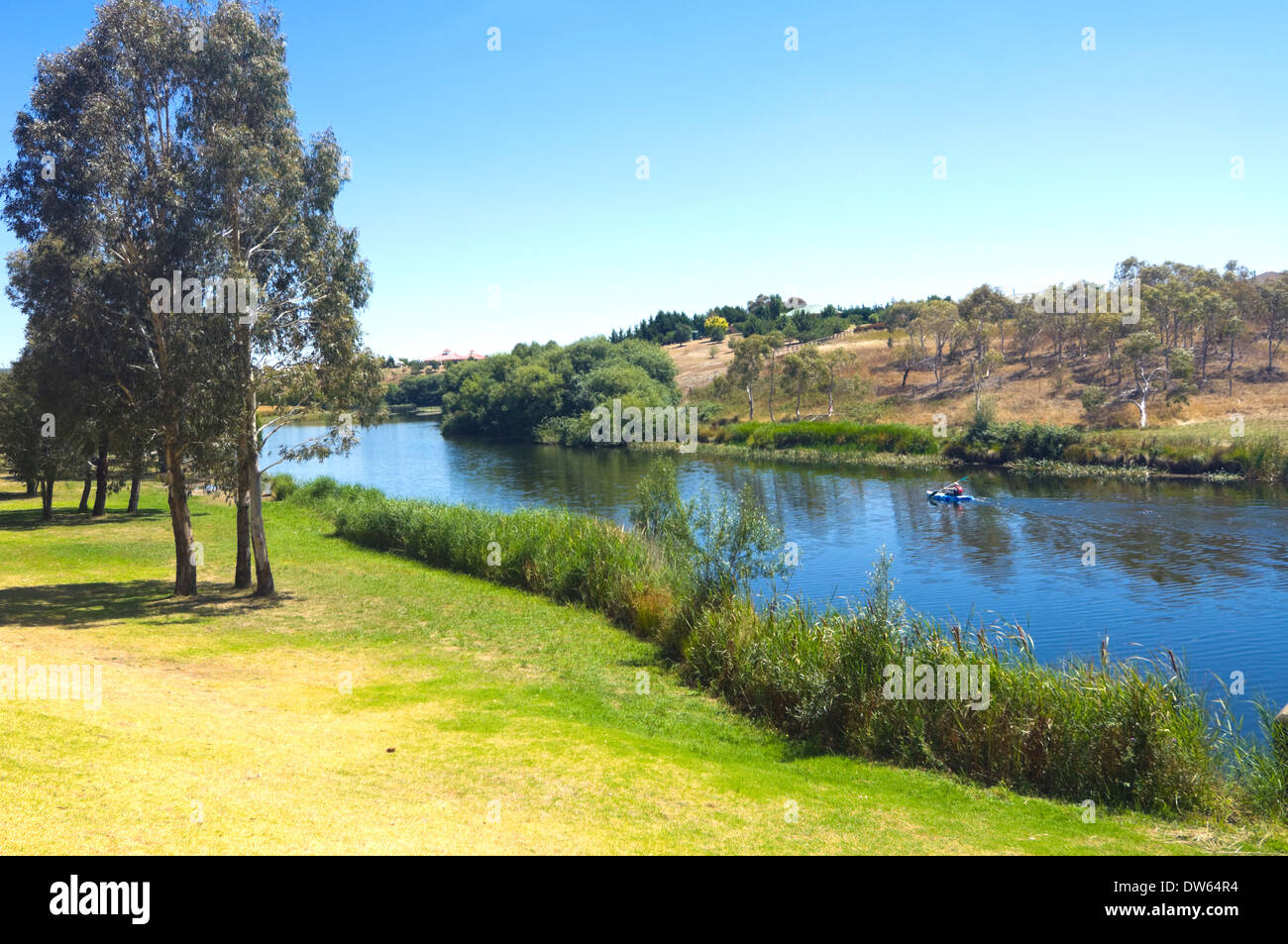 Wollondilly River a Goulburn, Nuovo Galles del Sud, NSW, Australia Foto Stock