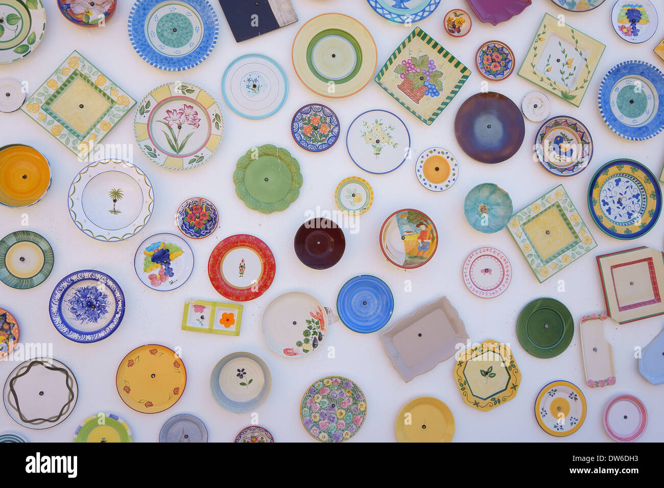 Algarvian ceramiche artistiche ceramiche fissato alla parete Algarve Portogallo Foto Stock