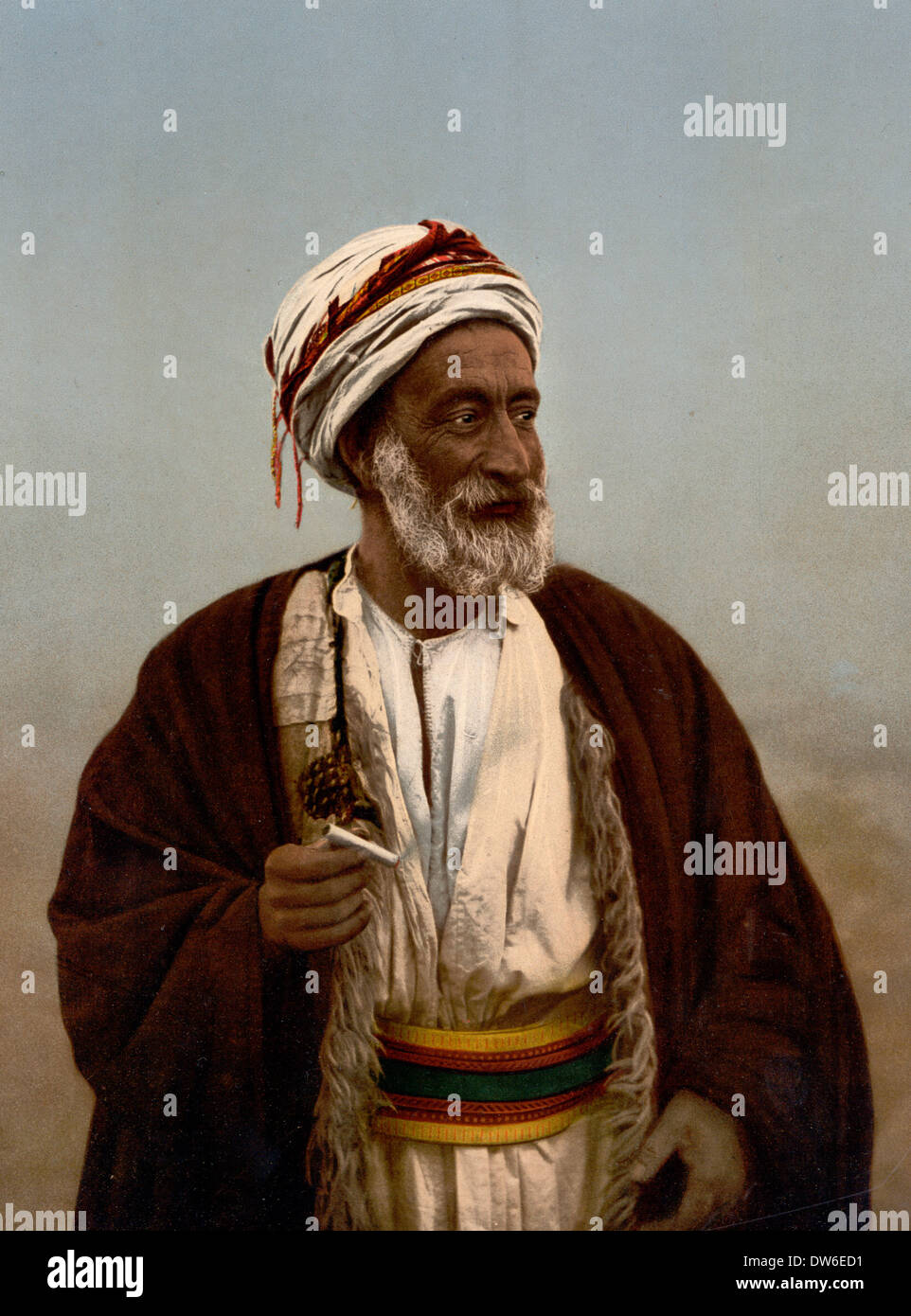Sceicchi di un villaggio della Palestina, la Terra Santa, circa 1900 Foto Stock