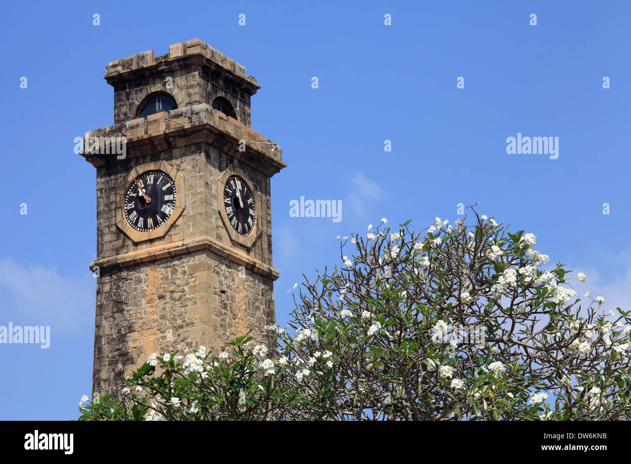 Sri Lanka Galle, Fort, Torre dell'orologio, Foto Stock