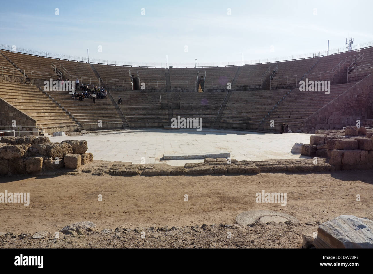 Anfiteatro romano Cesarea Maritima Parco nazionale di Israele Foto Stock