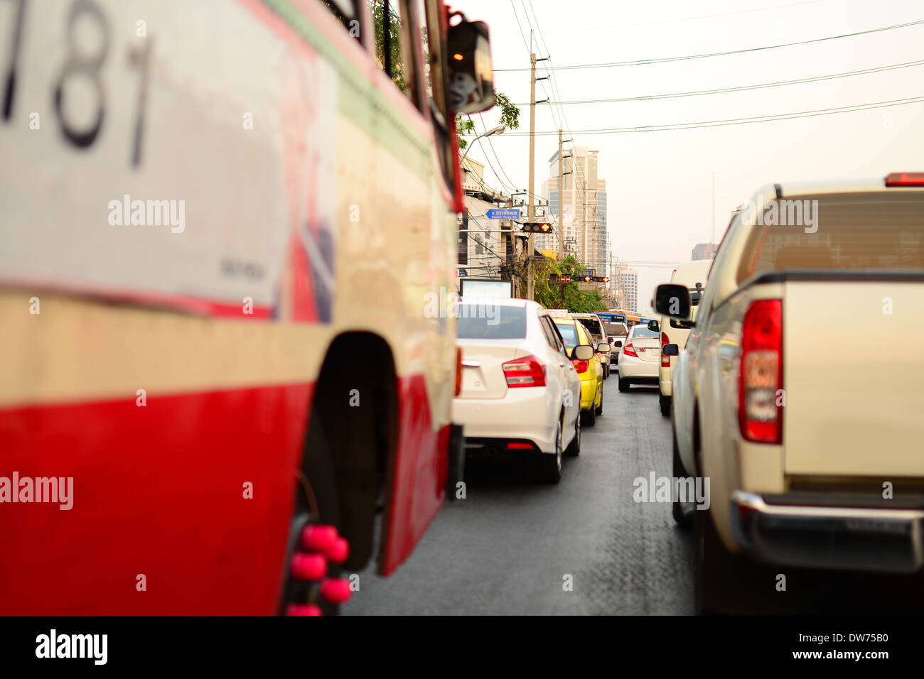 Il traffico a Bangkok Foto Stock