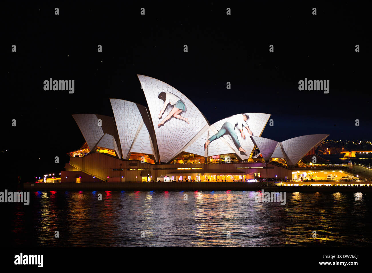 Sydney Opera House e il Festival delle Luci 2012 Foto Stock
