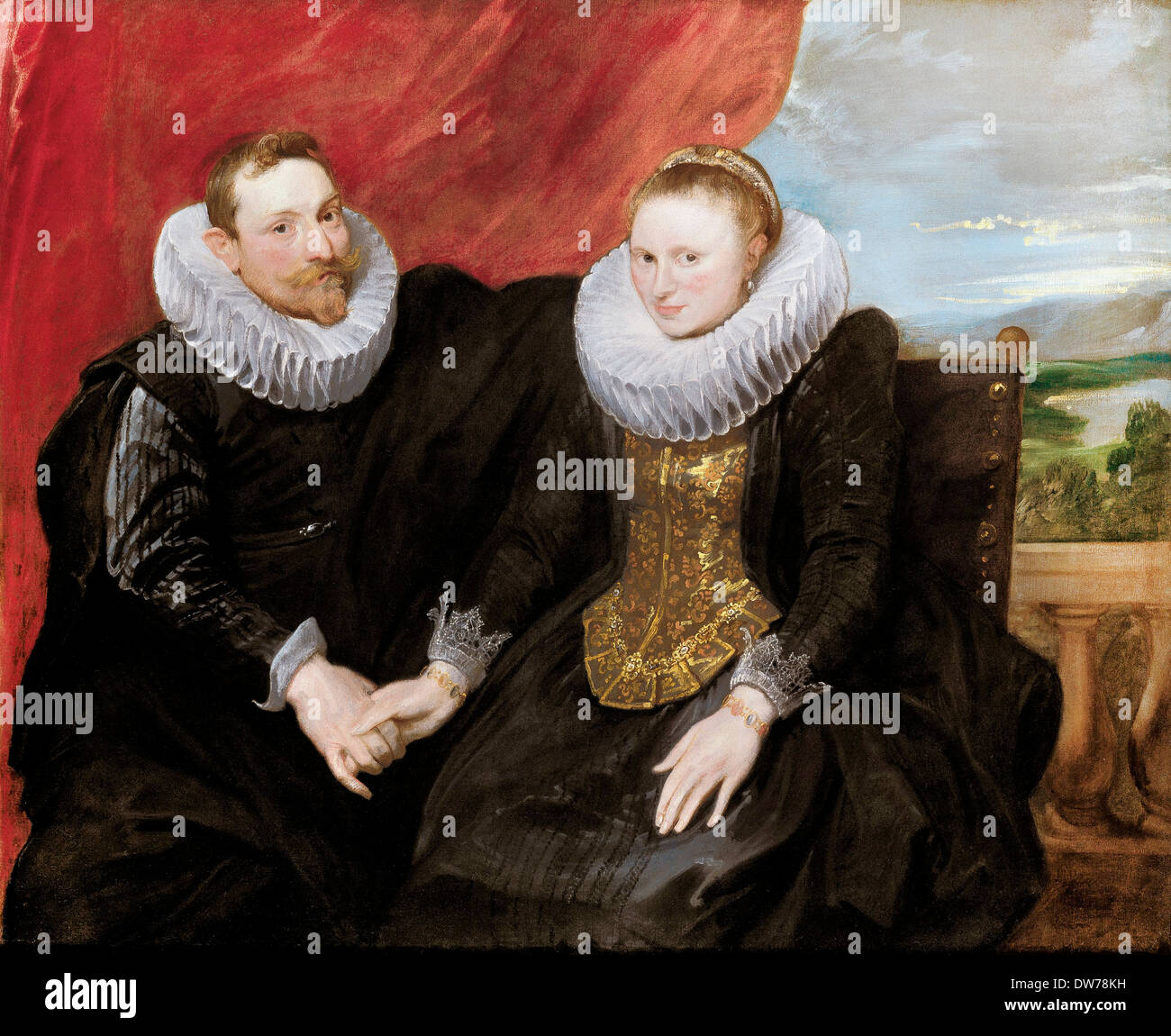 Anthony van Dyck, una coppia sposata. Circa 1620. Olio su tela. Galleria d'Arte del South Australia. Foto Stock