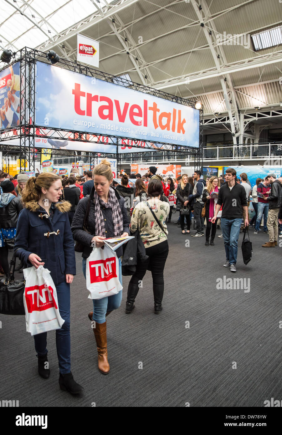 TNT Travel Show al Business Design Centre di Londra England Regno Unito Regno Unito Foto Stock