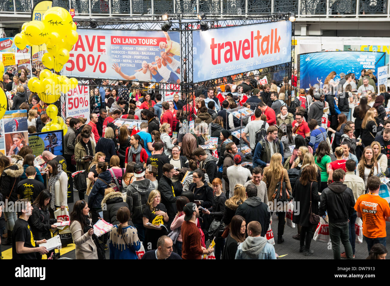 TNT Travel Show al Business Design Centre di Londra England Regno Unito Regno Unito Foto Stock