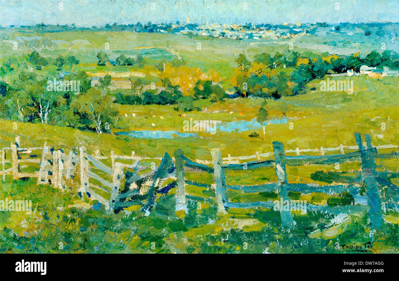 E Phillips Fox, Heidelberg. Circa 1895-1900. Olio su tela. Galleria d'arte del Nuovo Galles del Sud, Sydney, Australia. Foto Stock