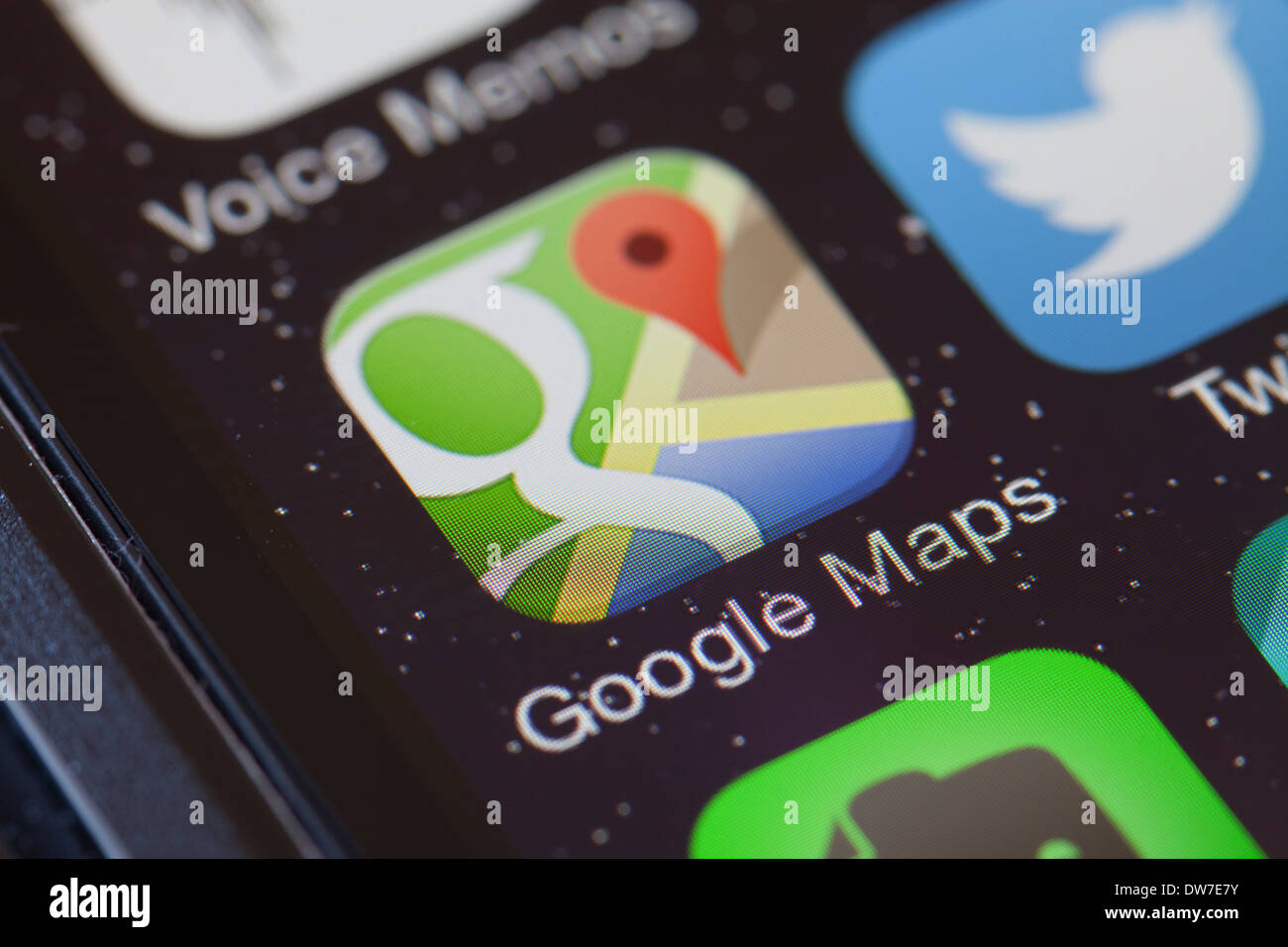 Google Maps app icona sul telefono cellulare. Foto Stock
