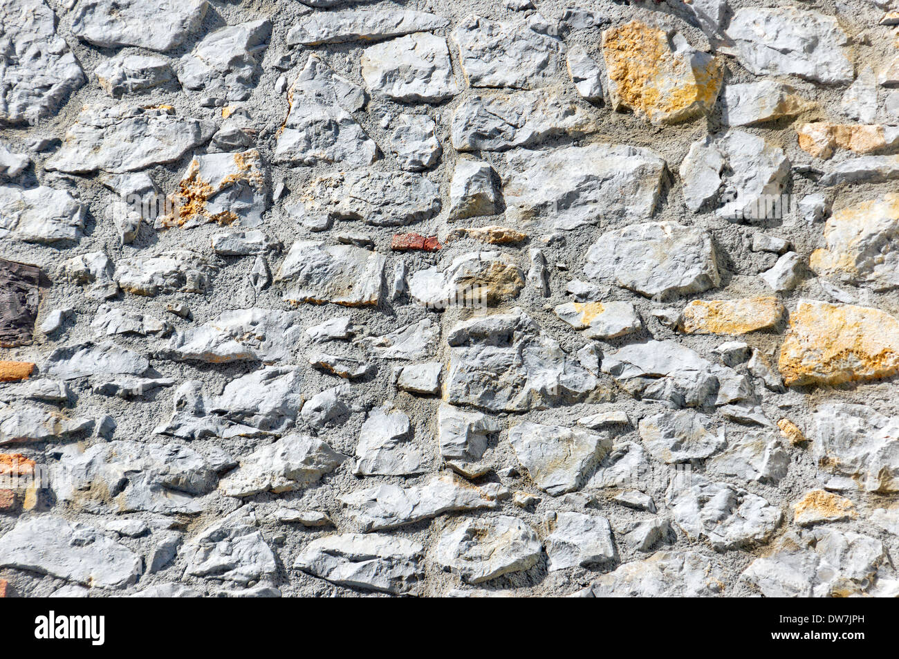 Sullo sfondo di un muro con mattoni testurizzata Foto Stock