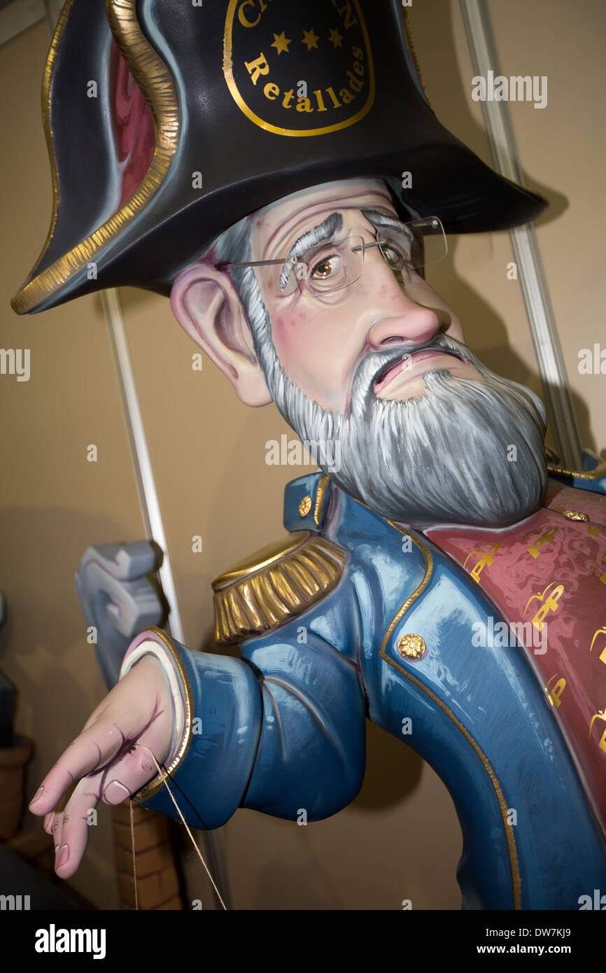 Ninot de fallas,caricatura del Presidente del Gobierno, Mariano Rajoy Foto Stock