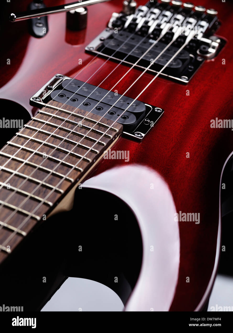 Red chitarra elettrica Ibanez Chiudi artistico fino Foto Stock