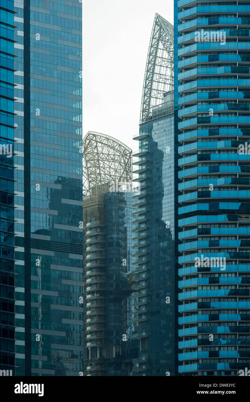 Il quartiere finanziario di Singapore skyline. Foto Stock