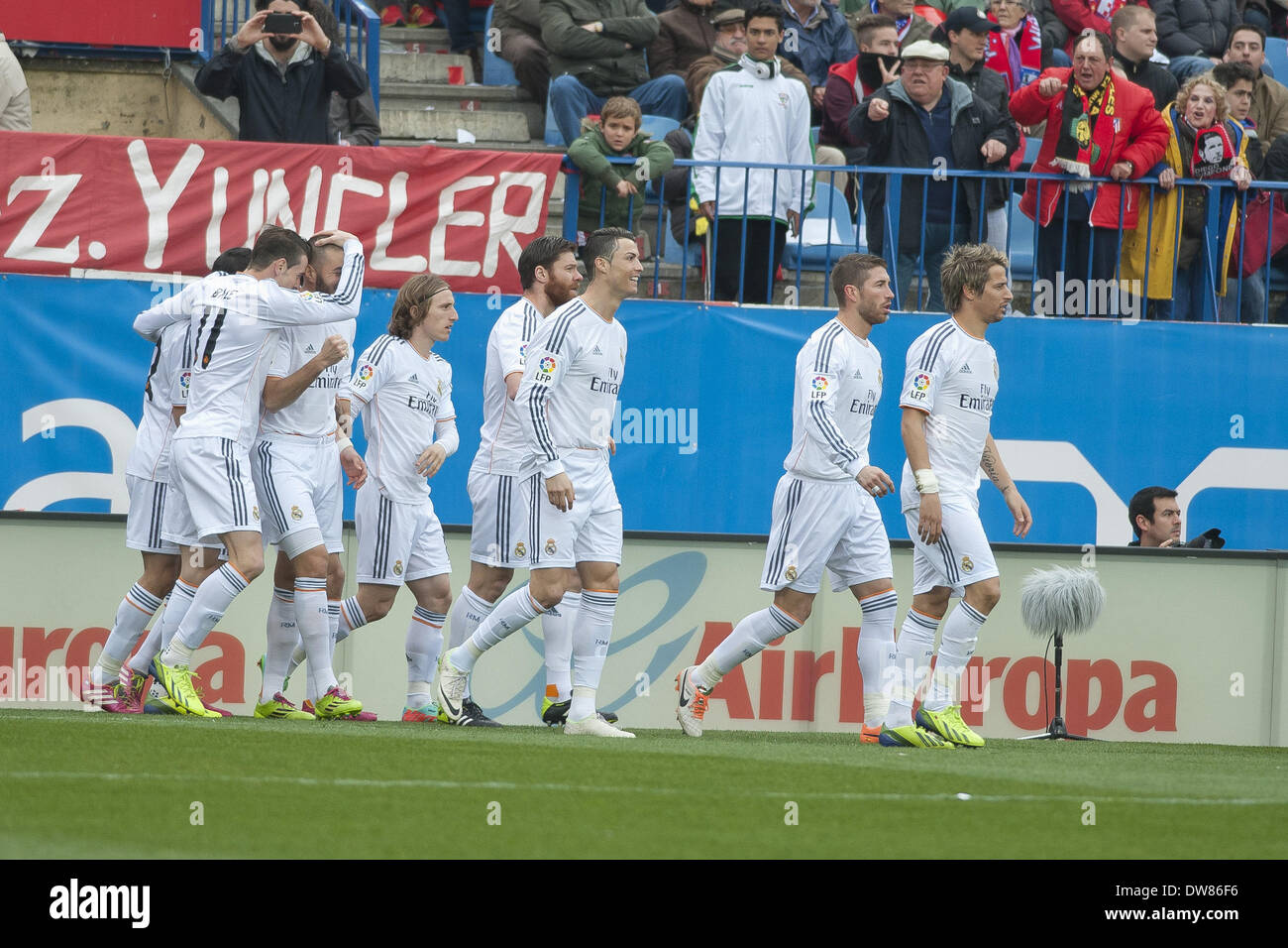 Madrid, Spagna. 2 Mar, 2014. giocatore del Real Madrid durante una spagnola La Liga partita di calcio tra Atlético de Madrid e il Real Madrid nel Vicente Calderón Stadium in Spagna a Madrid, domenica 2 marzo, 2014. Foto: Oscar Gonzalez/NurPhoto Credito: Oscar Gonzalez/NurPhoto/ZUMAPRESS.com/Alamy Live News Foto Stock