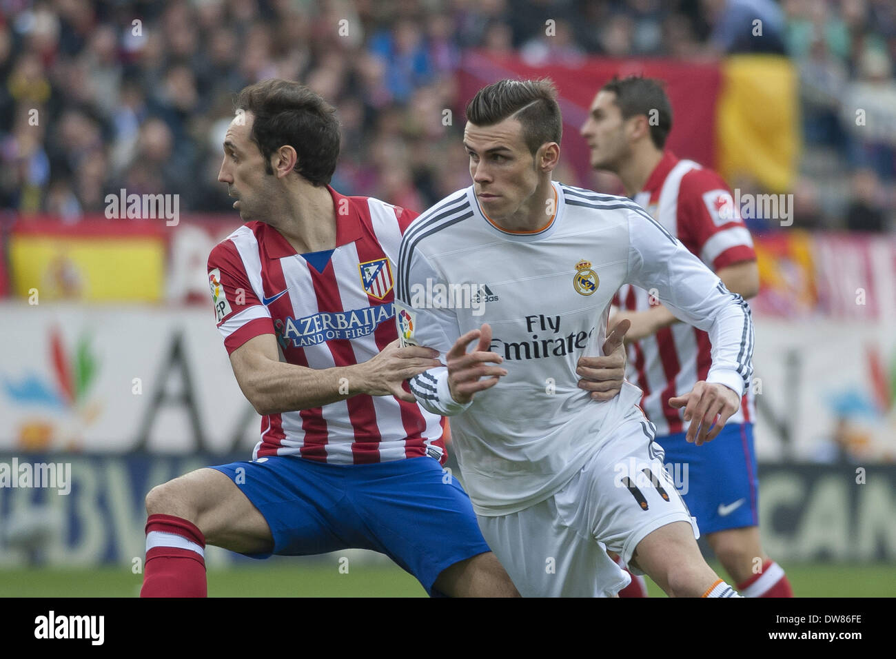 Madrid, Spagna. 2 Mar 2014. Gareth Frank Bale giocatore del Real Madrid durante una spagnola La Liga partita di calcio tra Atlético de Madrid e il Real Madrid nel Vicente Calderón Stadium in Spagna a Madrid, domenica 2 marzo, 2014. Foto: Oscar Gonzalez/NurPhoto Credito: Oscar Gonzalez/NurPhoto/ZUMAPRESS.com/Alamy Live News Foto Stock