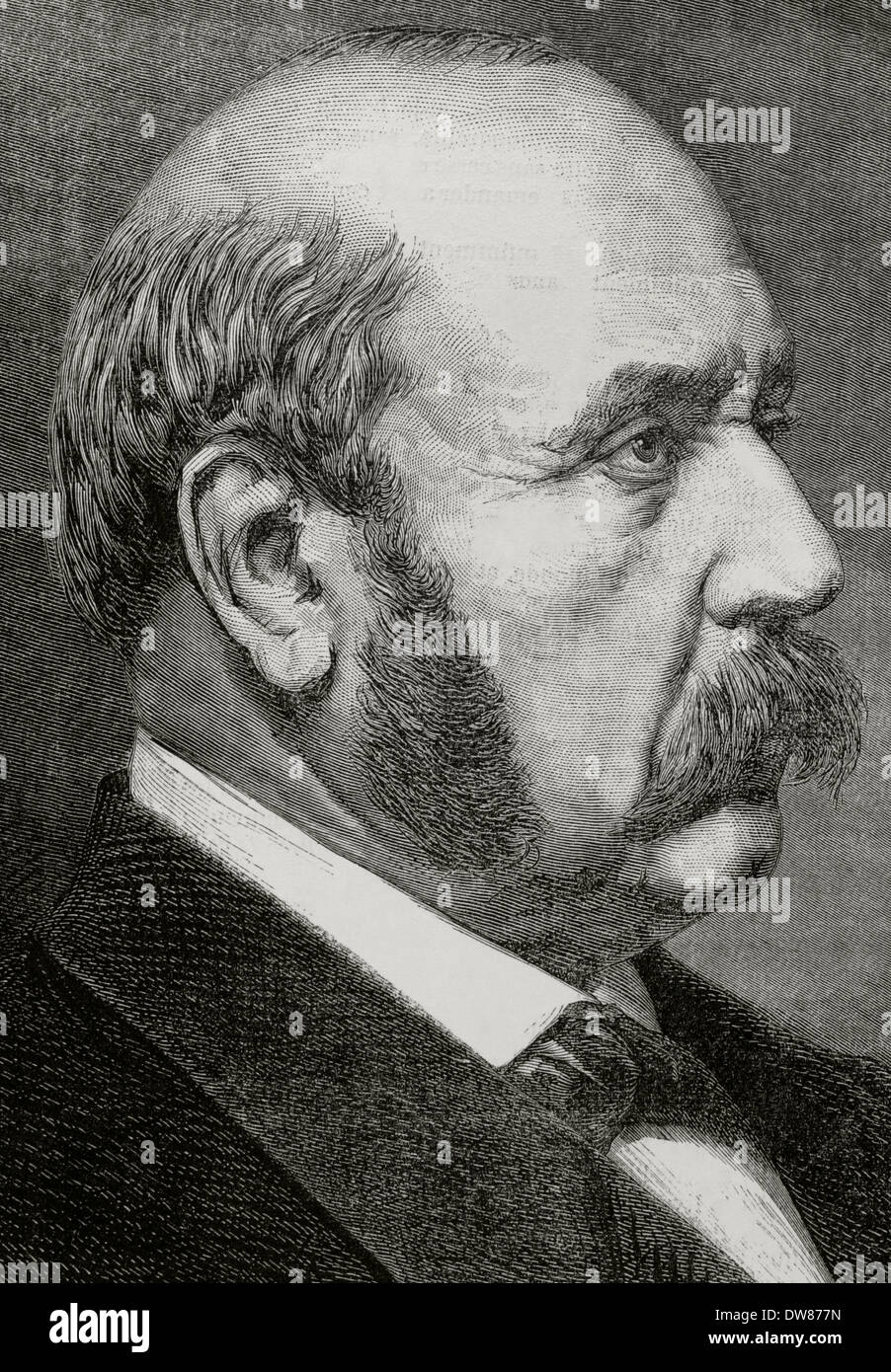 Alexandre Auguste Ledru-Rollin (1807-1874). Uomo politico francese. Incisione di J. Rober 'L'illustrazione, Journal Universel", 1871. Foto Stock