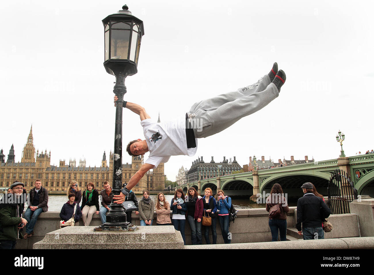 Stuntman Chase Armitage a Londra Foto Stock