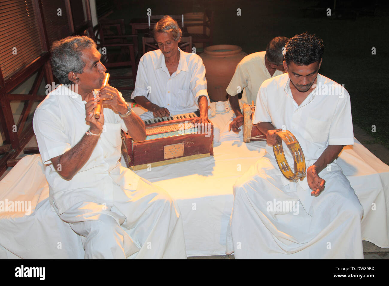 Sri Lanka, Hikkaduwa, musicisti, Foto Stock