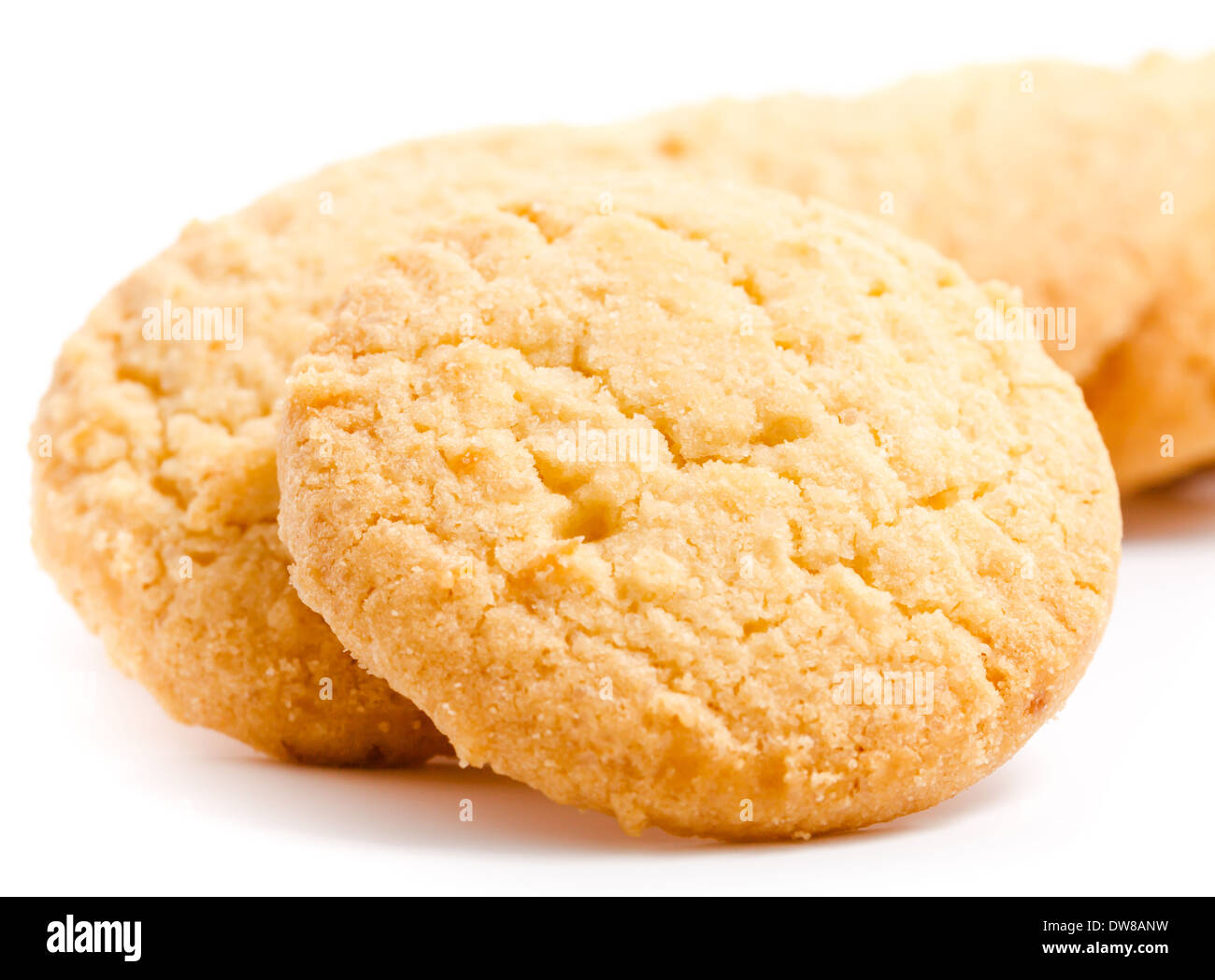 I cookie di latte isolato su sfondo bianco, studio isolato Foto Stock
