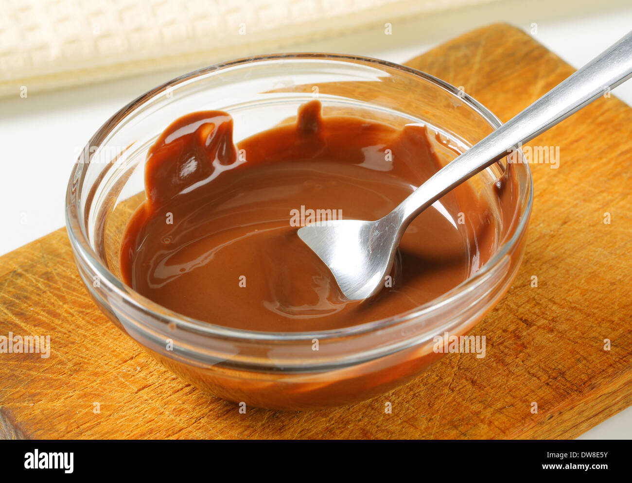 Ciotola di hot salsa al cioccolato Foto Stock