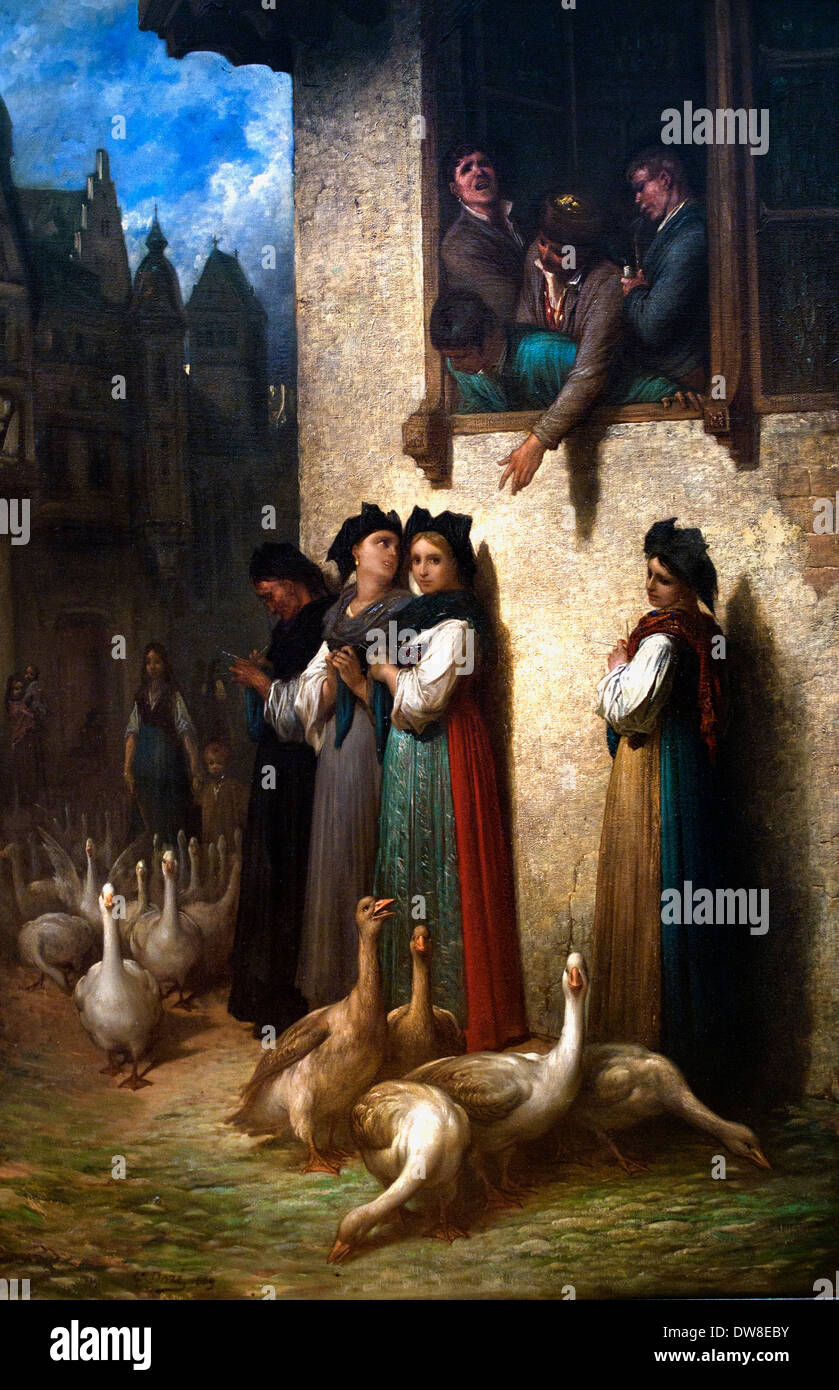 Soir en Alsace - Sera in Alsazia1869 Gustave Dore 1832-1883 Francia - Francese Foto Stock