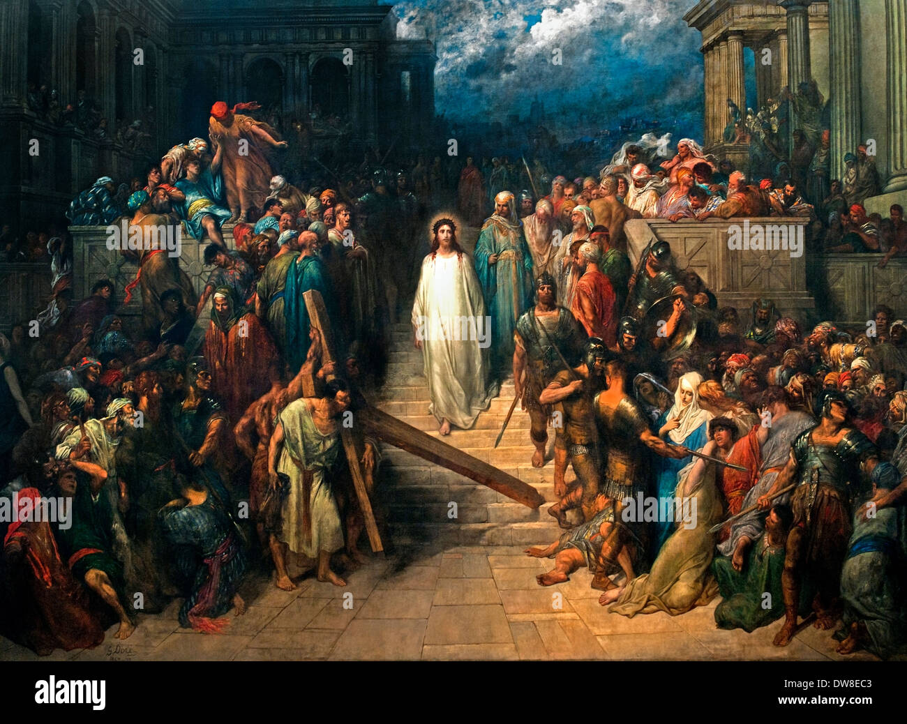 Cristo Praetorio di Gustave Doré Pittura Foto Stock