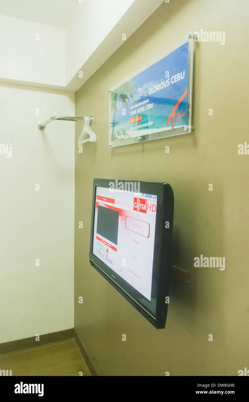 Sala del Tune Hotel da Airasia, un budget accommodation serviced hotel. Foto viene scattata in Angeles City, Pampanga delle Filippine. Foto Stock