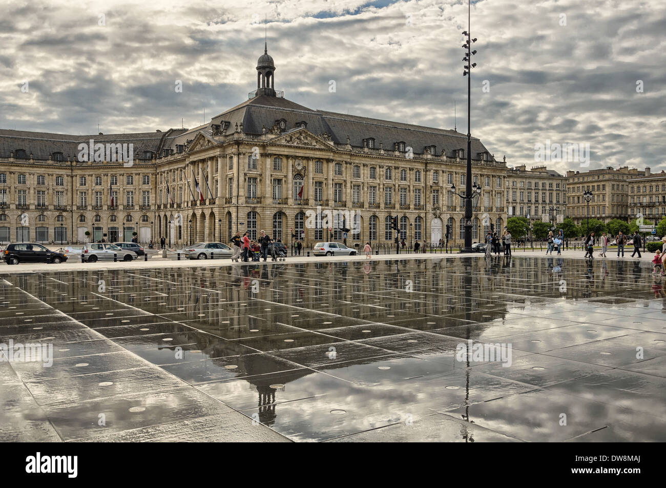 Place de la Bourse - Bordeaux, Francia. Foto Stock