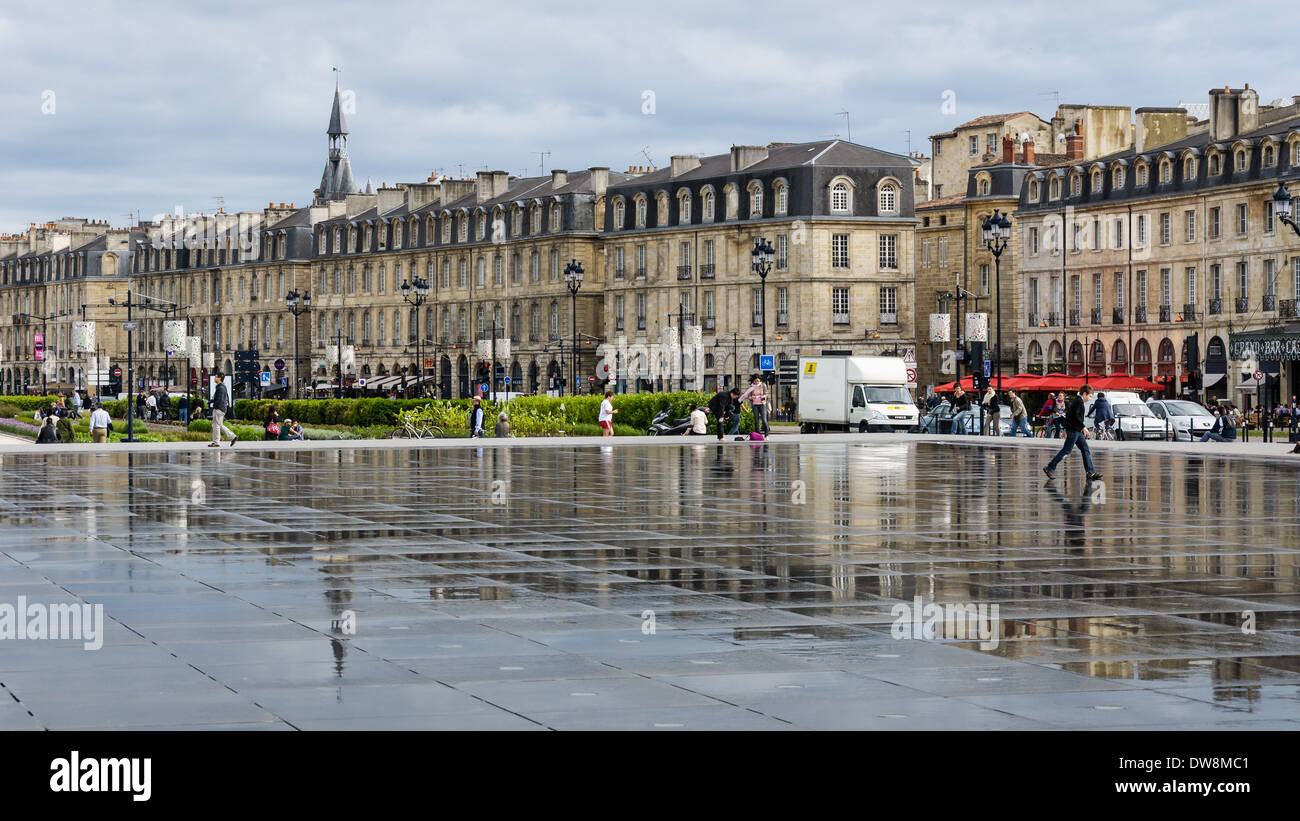 Place de la Bourse - Bordeaux, Francia. Foto Stock