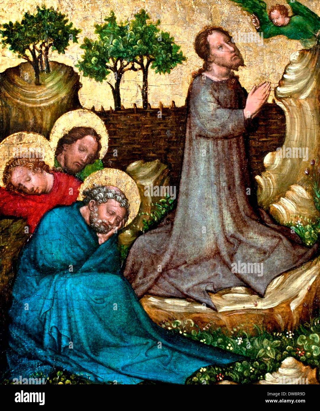 Le Christ au Mont des Oliviers 1420 Cristo sul monte degli Ulivi 1420 Master di San Lambrecht Vienne 1410 -1440 Francia - Francese Foto Stock