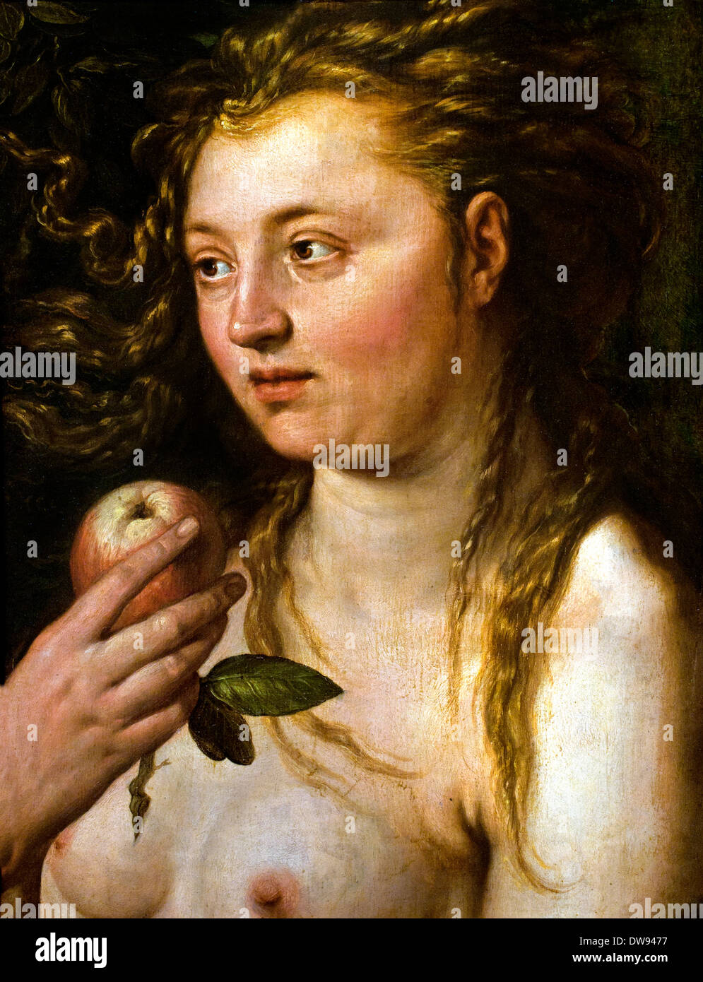 ( Eva mangia la mela ) Hendrik Goltzius (1558-1617) Olandese Paesi Bassi Francia - Francese Foto Stock