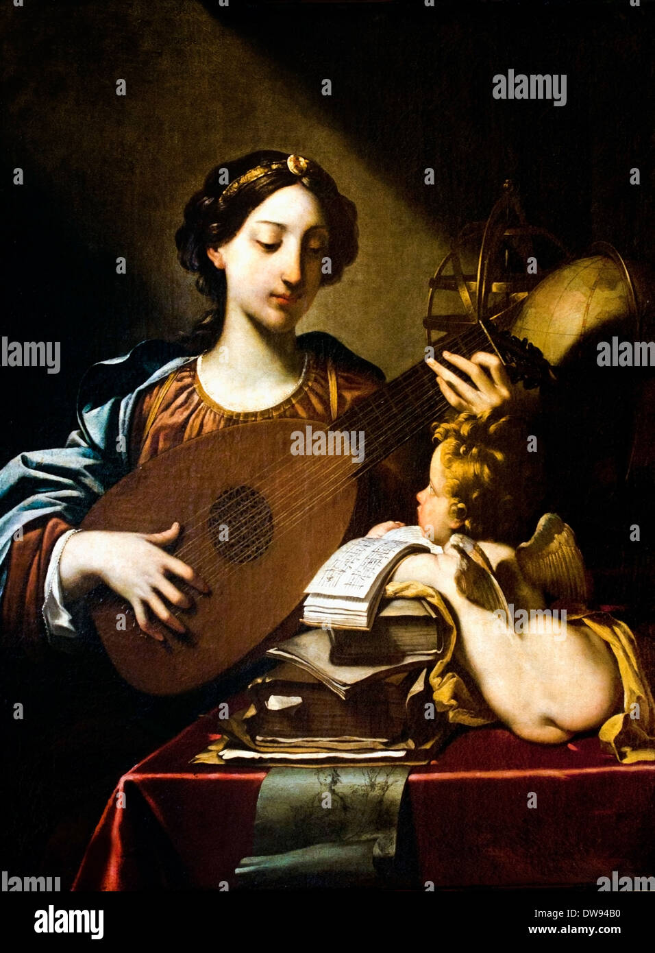 Allegoria della Musica 1625 Michele Desubleo (1601-1676) Olandese Paesi Bassi Francia - Francese Foto Stock