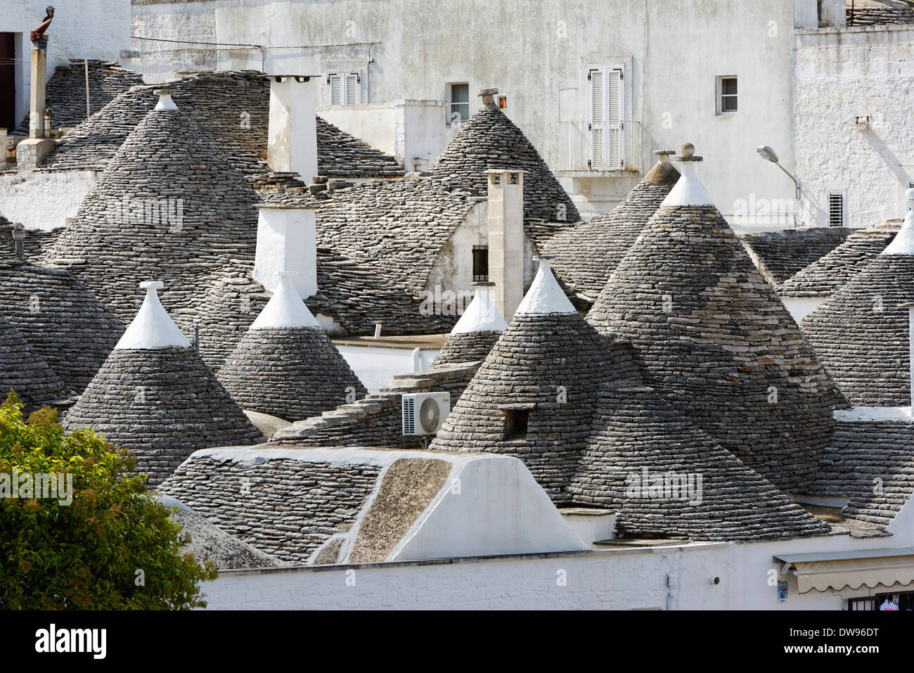 Trulli, centro storico, Alberobello, Puglia, Italia Foto Stock