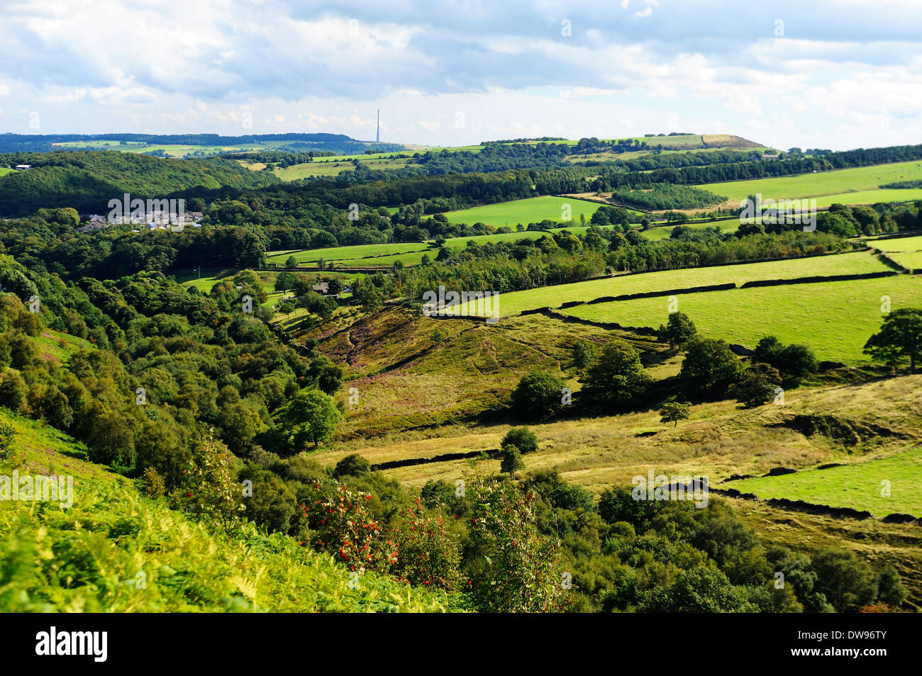 Città mercato di Meltham, West Yorkshire, Inghilterra Foto Stock