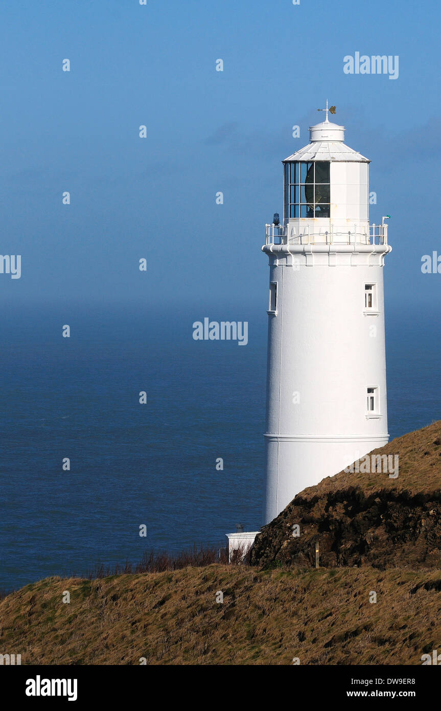 Una vista di Trevose Head Lighthouse Cornwall Regno Unito Foto Stock