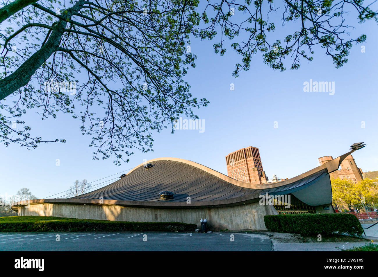 Ingalls Rink, comunemente denominato Yale Balena, 1958. Da Eero Saarinen, Yale University di New Haven, Connecticut, Stati Uniti d'America. Foto Stock