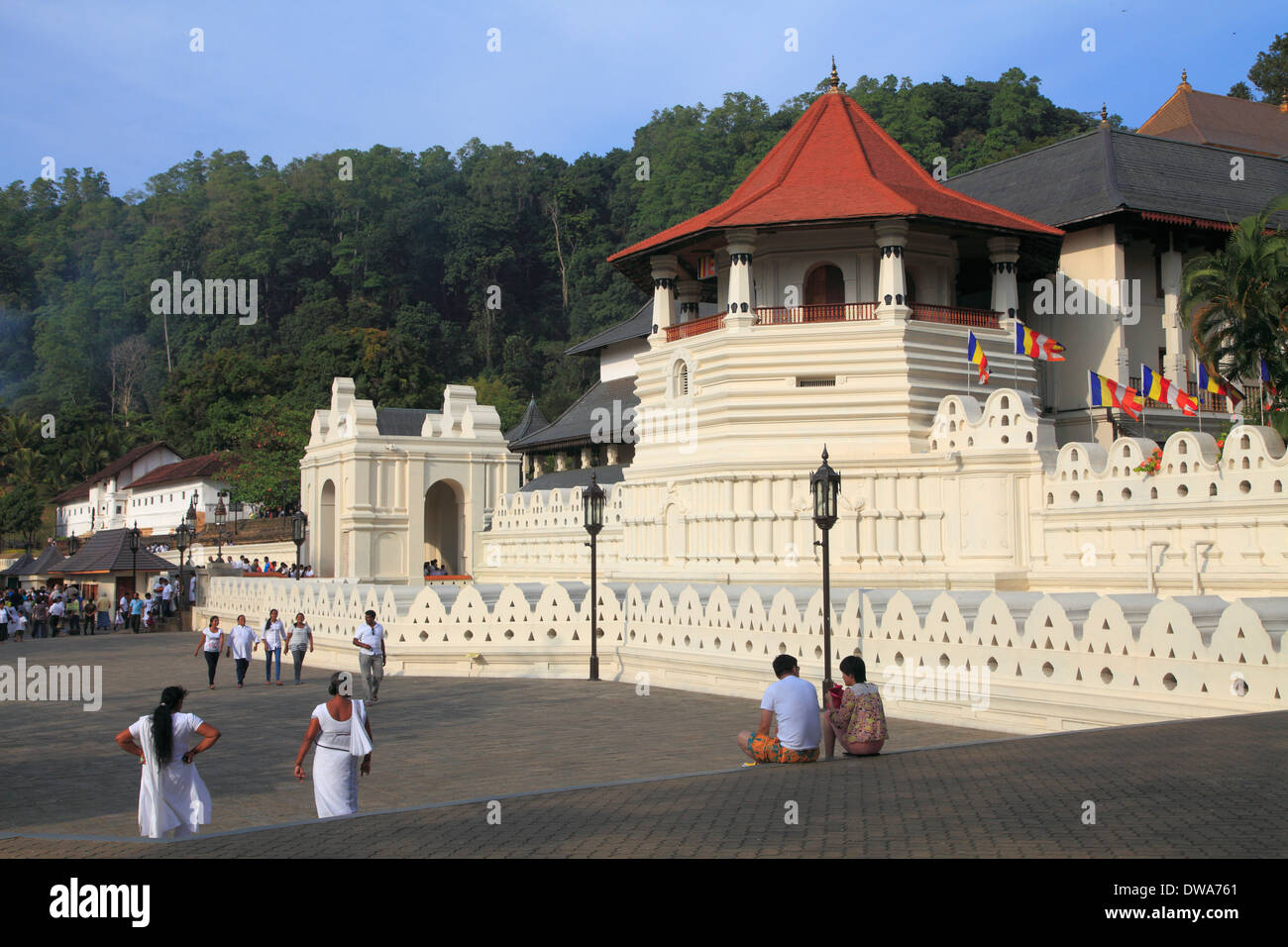 Sri Lanka, Kandy, tempio del Dente, Dalada Maligawa, Foto Stock