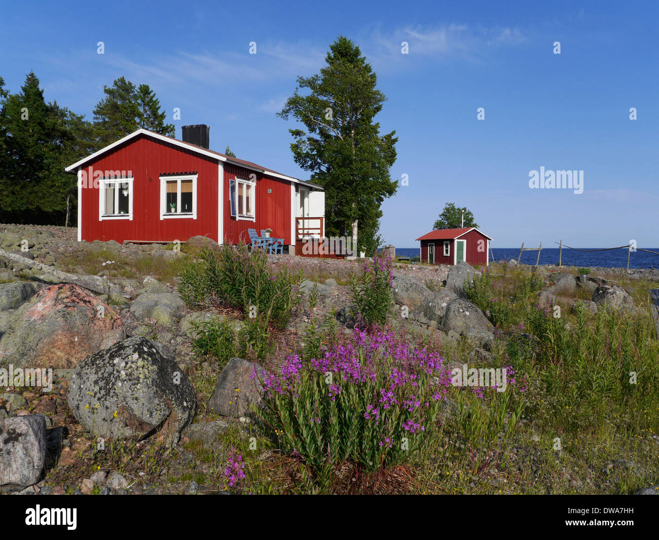 Storjungfrun, isola nel Golfo di Botnia, Gävleborgs län, hälsingland, Svezia Foto Stock