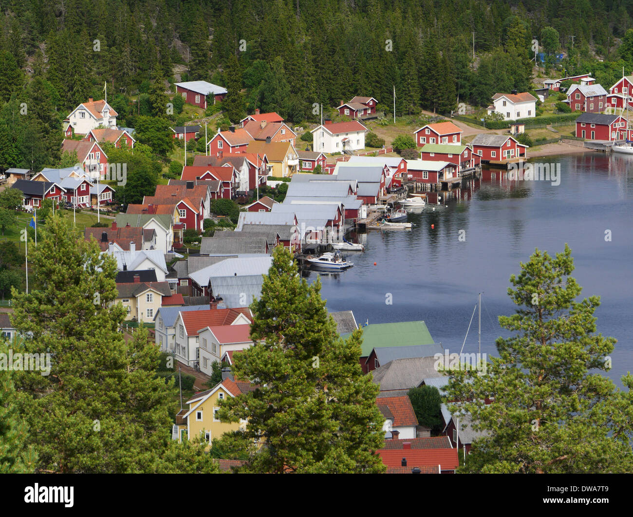 Ulvöhamn, ulvön, Höga Kusten (costa alta), västernorrlands län, Golfo di Botnia, Svezia Foto Stock