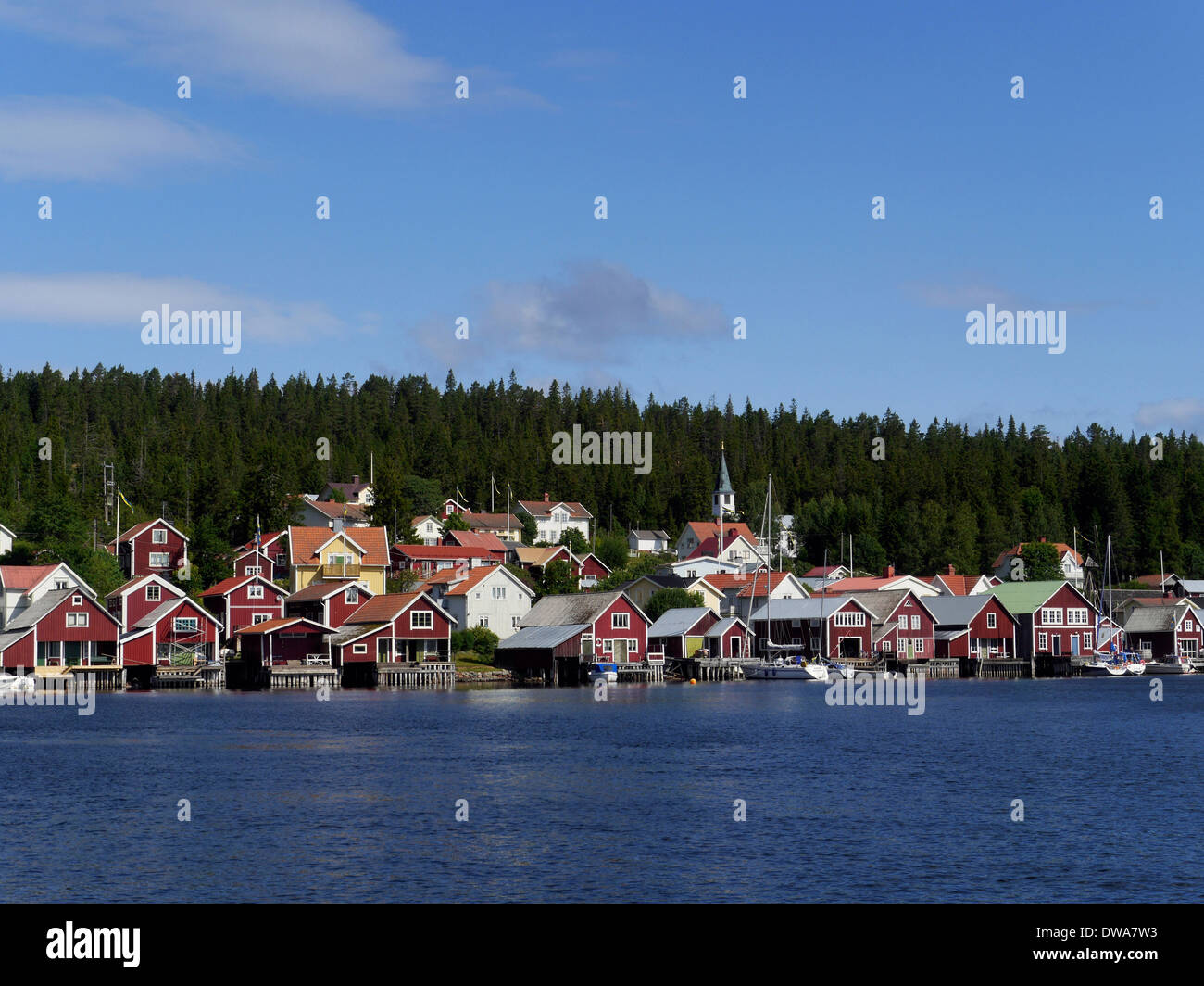 Ulvöhamn, ulvön, Höga Kusten (costa alta), västernorrlands län, Golfo di Botnia, Svezia Foto Stock