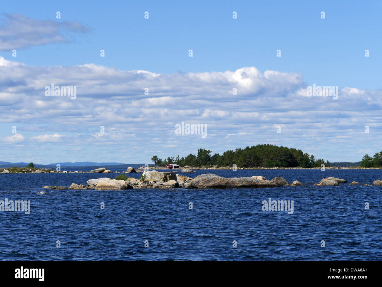 Arcipelago vicino söderhamn, Gävleborgs län, hälsingland, Golfo di Botnia, Svezia Foto Stock