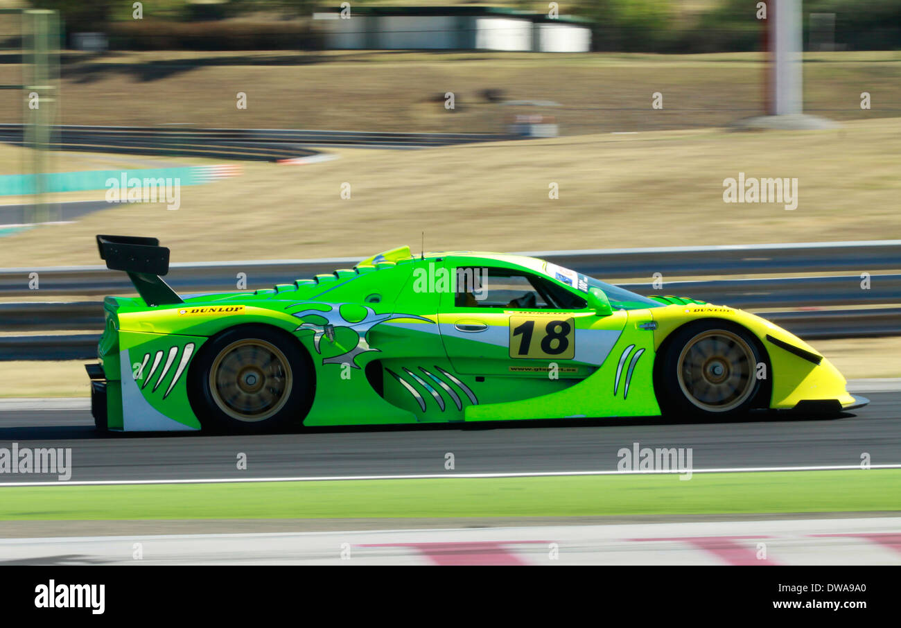 Mosler MT900 R GT3 dal blu Jumeirah Team durante il GT Open racing weekend su Hungaroring nel settembre 2012 Foto Stock